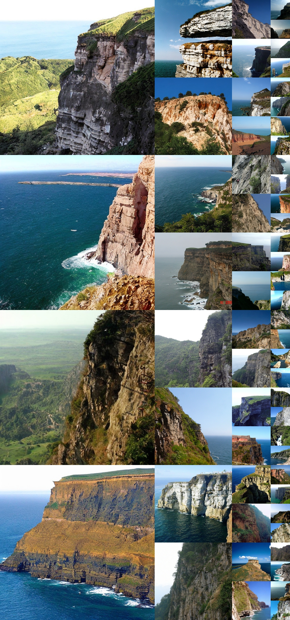 **Figure 18:** **Uncurated $512\times512$ DiT-XL/2 samples.** Classifier-free guidance scale = 4.0 Class label = "cliff drop-off" (972)