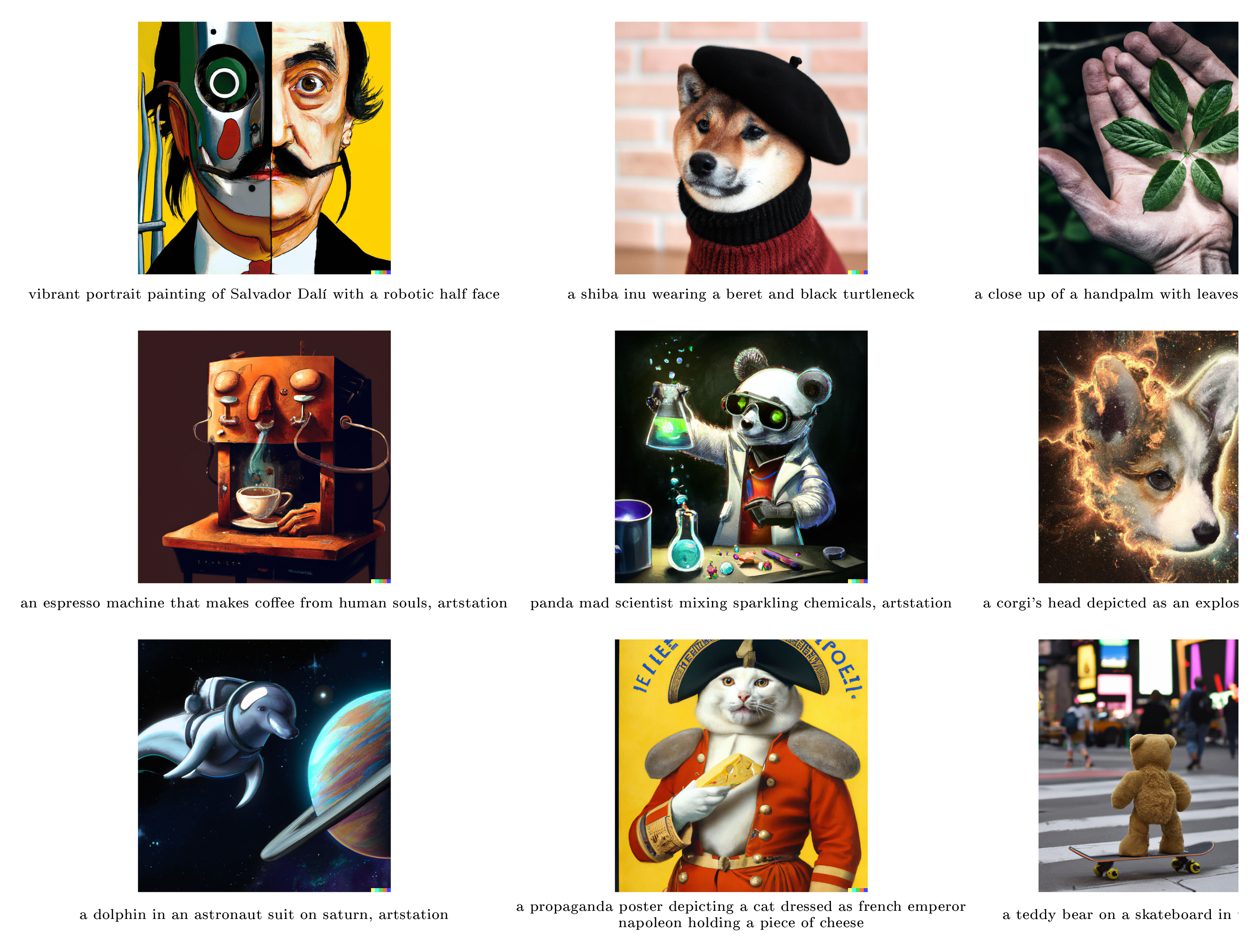 **Figure 1:** Selected $1024 \times 1024$ samples from a production version of our model.