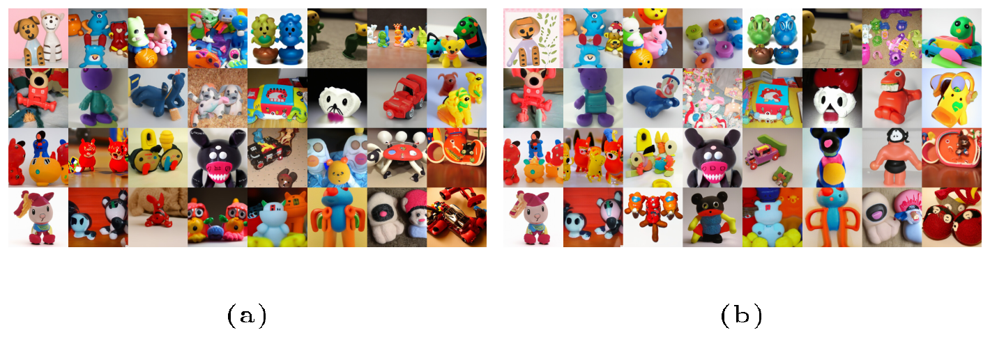 **Figure 12:** GLIDE (filtered) samples for the same random seed when changing the gender in the prompt.