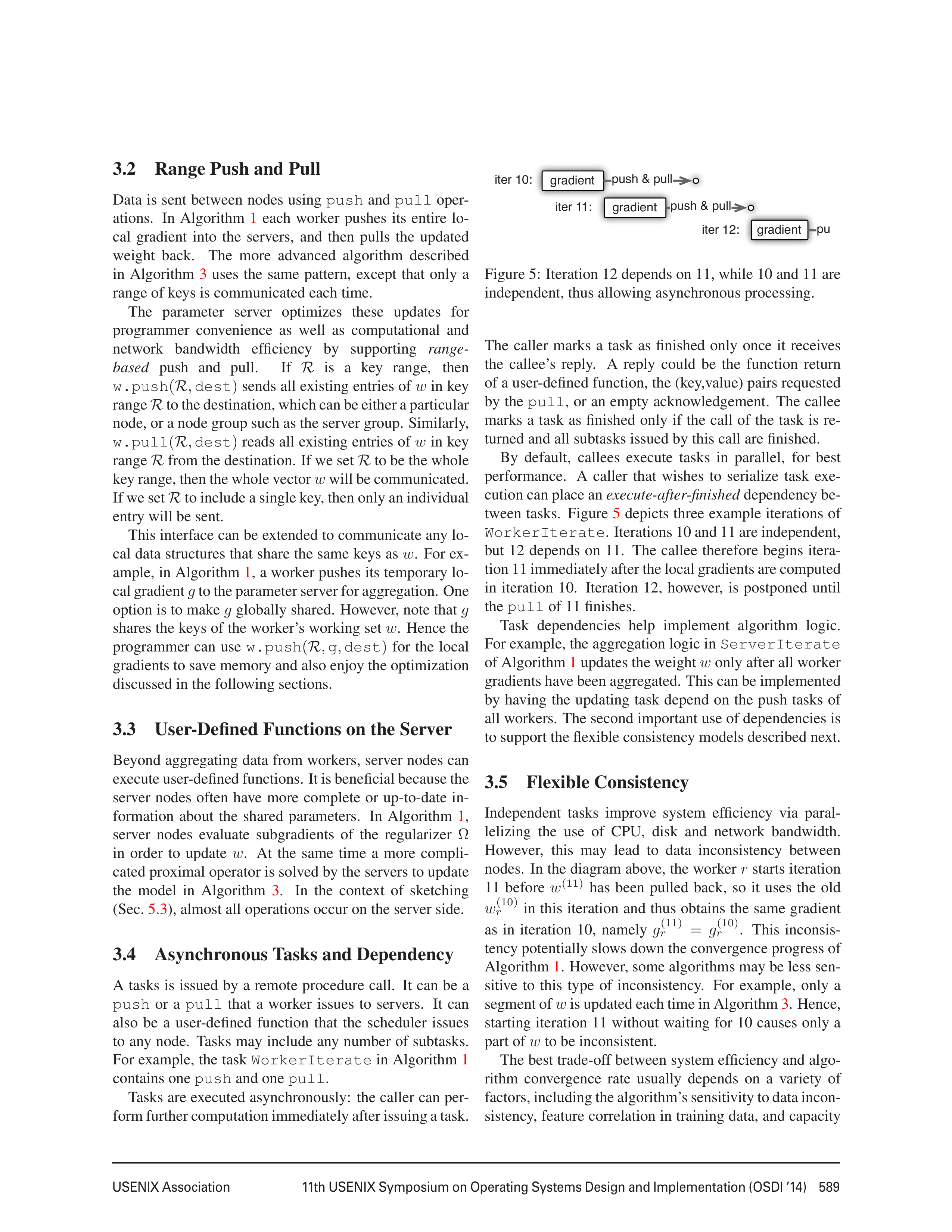 Figure 5: Iteration 12 depends on 11, while 10 and 11 are independent, thus allowing asynchronous processing.