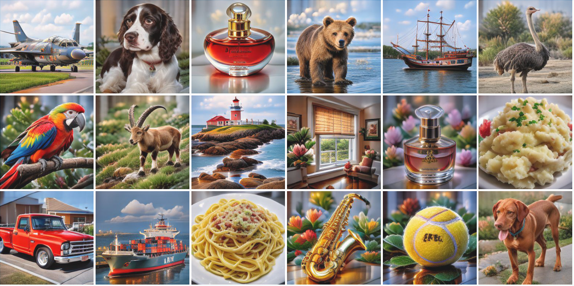 **Figure 33:** **Uncurated Samples from Reward Fine-Tuning ($\lambda=1$).** Additional uncurated samples generated by the fine-tuned flow map. VFM consistently samples high-quality images from the target reward-tilted distribution, resulting in enhanced aesthetic and perceptual quality in a single forward pass.